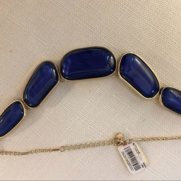 Charter Club NWT Gold and Blue Statement Necklace - Picture 5 of 9